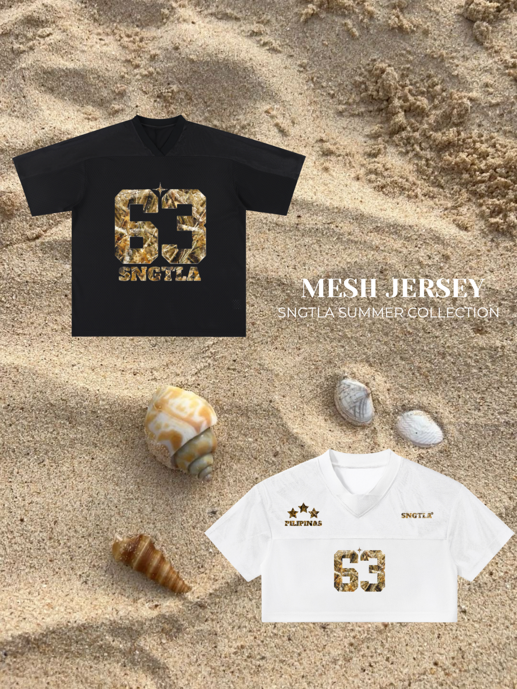 SNGTLA Oversized Mesh V-Neck Jersey "Him"