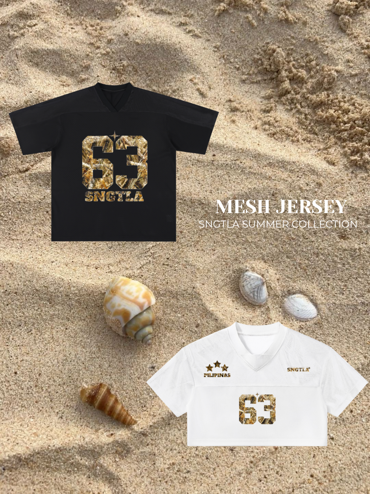 SNGTLA Oversized Mesh V-Neck Jersey "Him"